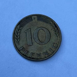 10 Pfennig Coin Mark F 1950 Germany Bundesrepublik Deutschland