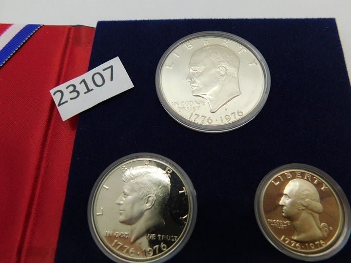 Brn B2 1976S Bicentennial 3 Coin 40% Silver Proof Set With - Etsy