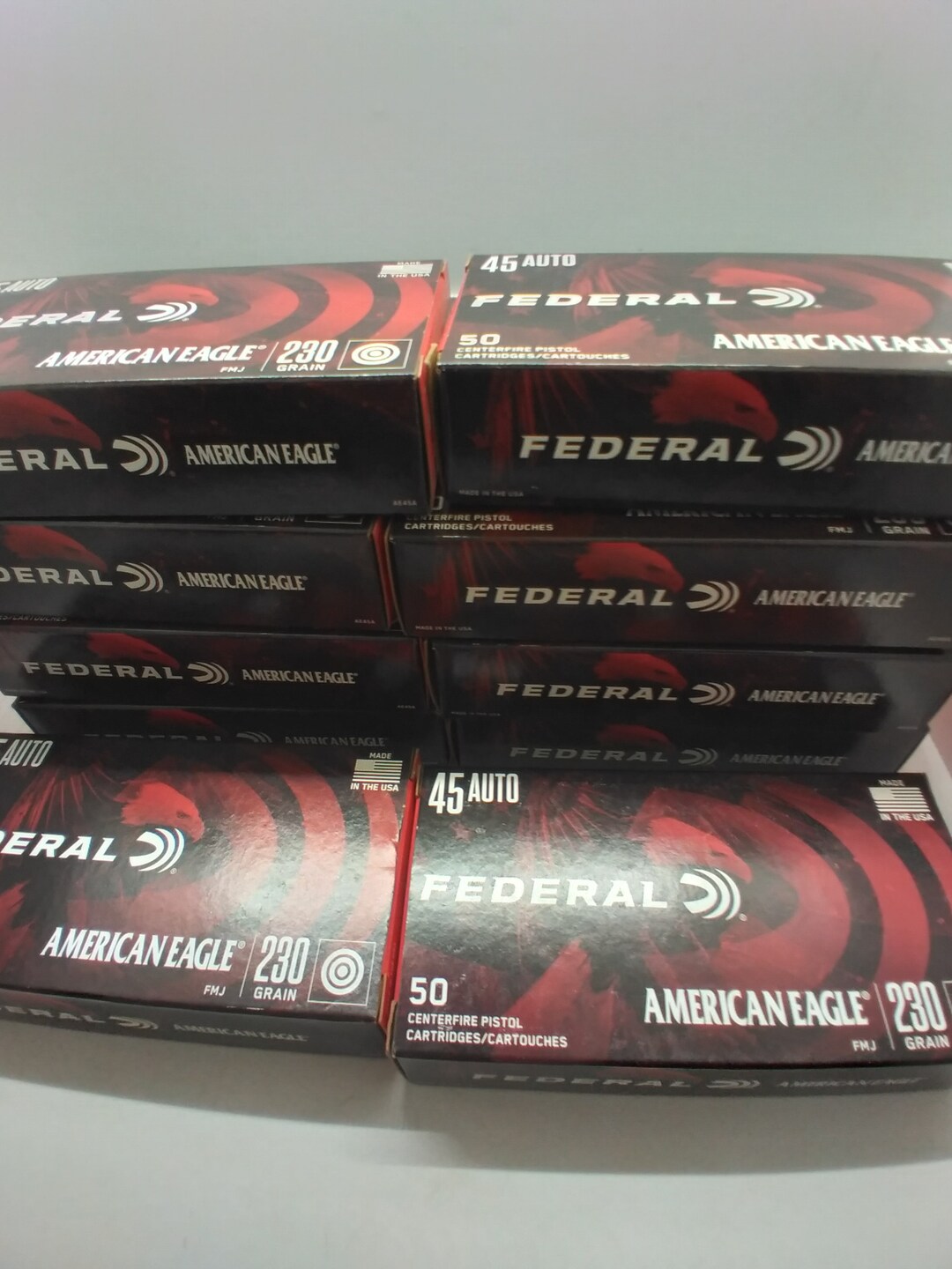 10 Federal 45 Auto Empty Boxes With Trays for Storage Each Box Holds 50 ...