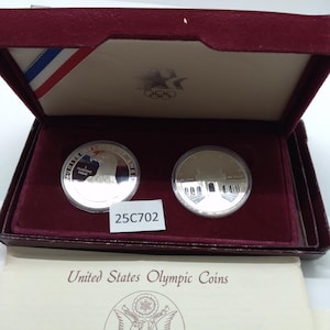 BR1 25C702 proof 1983 & 1984 commemorative  dollarS in US MINT BOX