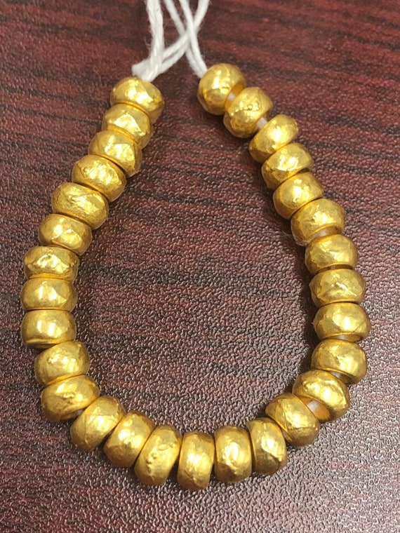 Solid Gold Beads 