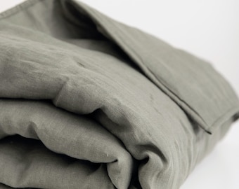 Stonewashed Linen Quilt Blanket, Linen Quilted Bed Cover, Various Colors, Linen Summer Bedspread, Comforter Bedspread, Custom Size Blanket
