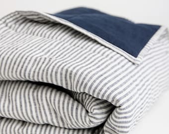 Handmade 100% Stonewashed European Linen Quilt Set