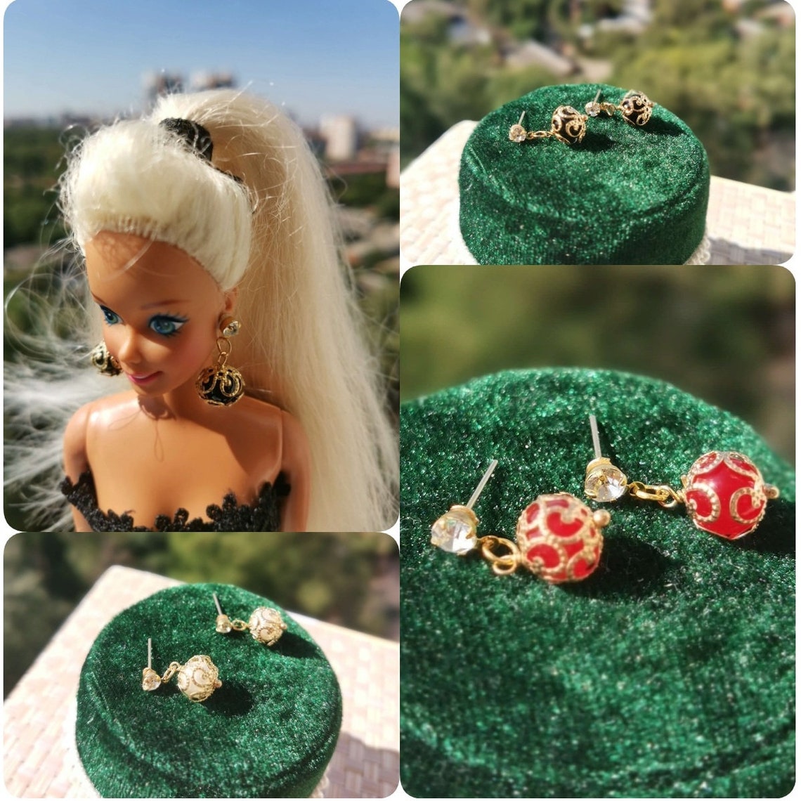 Earrings for dolls 1 6 Barbie Monster High BJD Poppy Etsy