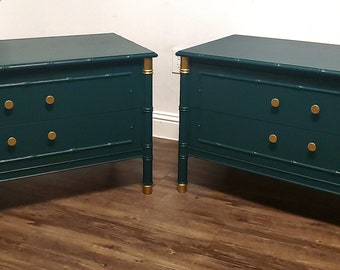 Faux Bamboo Nightstand / End Table (Set Of 2) [Make an Offer!] **Price Negotiable**