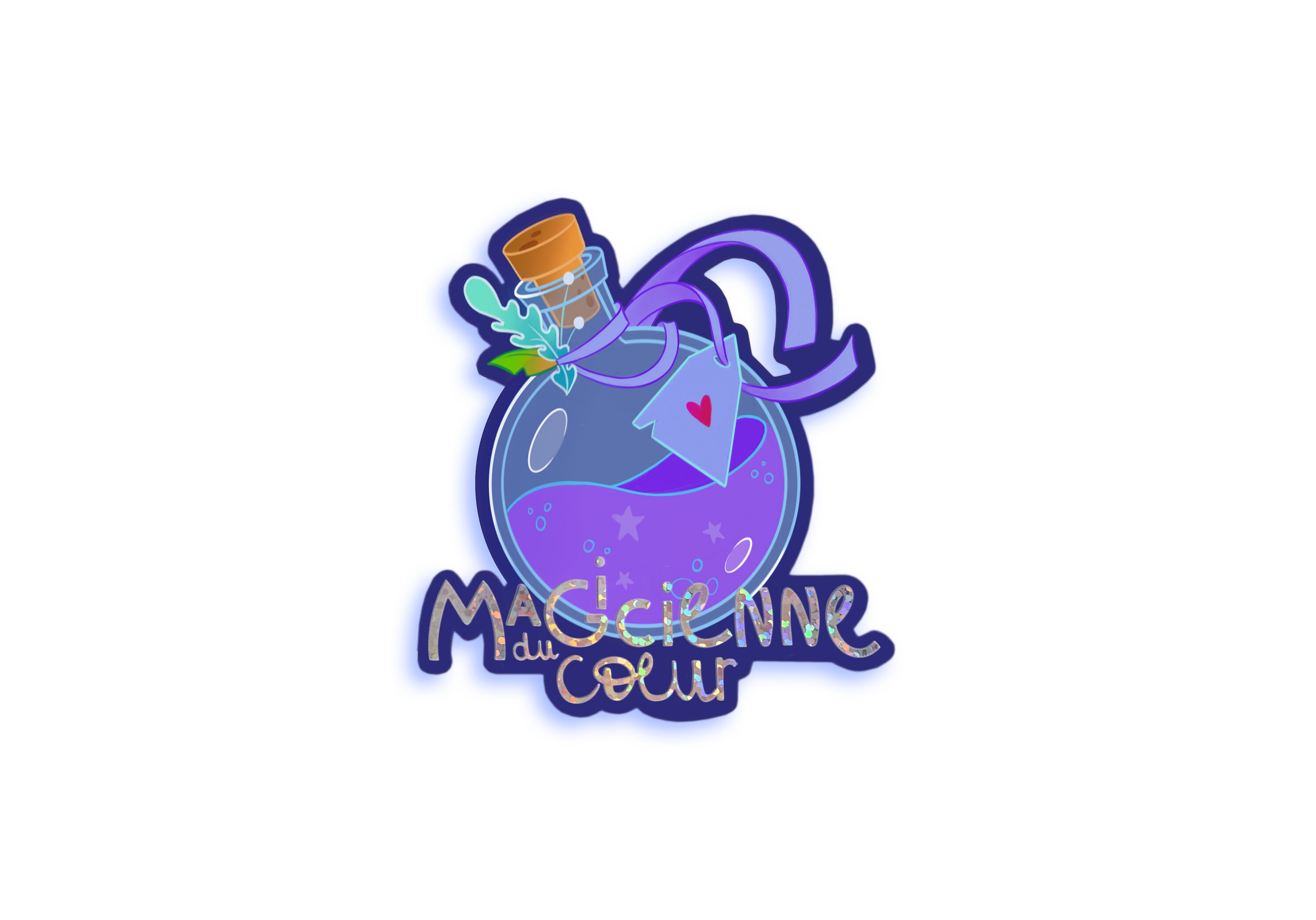 Elixir Brew Sticker Glitter Sticker Magical Potion Elixir Design MAGICIAN of the HEART ...