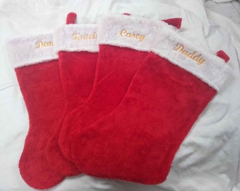 Custom Embroidered Christmas stockings!