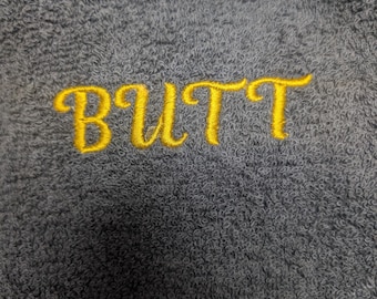Face/Butt Embroidered Towel