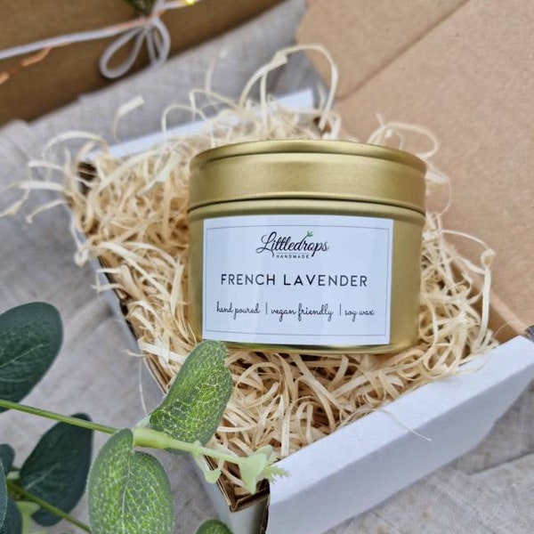 Luxury Lavender soy candle, black Friday vegan gift candles, Spa candle uk, Relaxing candle uk, Calming self-care Gift for best friends.