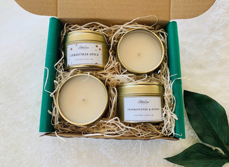 Vegan Candles Gift Box Set of 4 Highly Christmas Scented 4 Etsy UK