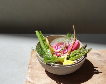 Handmade Ceramic Bowl, Set of 2 Polished White Soup Bowl