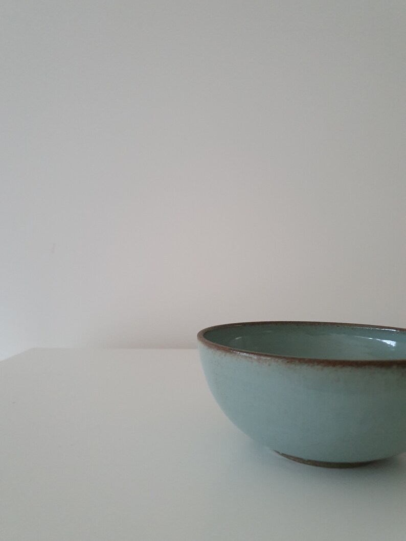 Cereal Bowl Handmade Ceramic Bowl Set of 2 Turquoise Pottery Soup Bowl