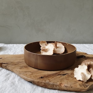 Ceramic Serving Bowl, Pottery Baking Casserole Dish, Deep Baking Dish, Rustic Round Cake Baking Pan, Stoneware Fruits Bowl, Gift for Mother