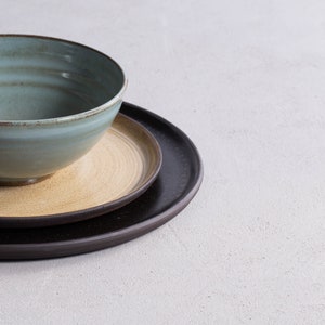 Juego de vajilla de cerámica colorida, Juego de platos principales, Platos de cena, Tazones de postre, Platos hechos a mano, Juego de cerámica