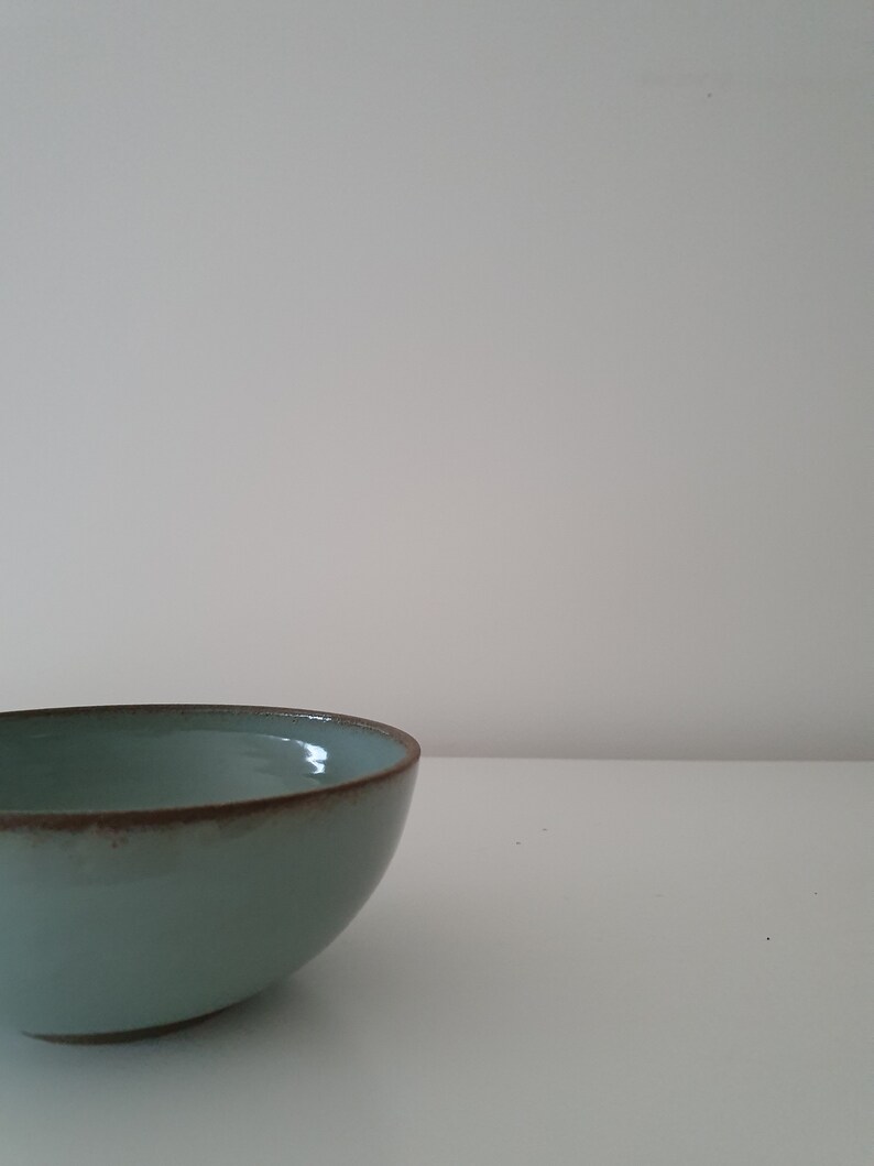 Cereal Bowl Handmade Ceramic Bowl Set of 2 Turquoise Pottery Soup Bowl