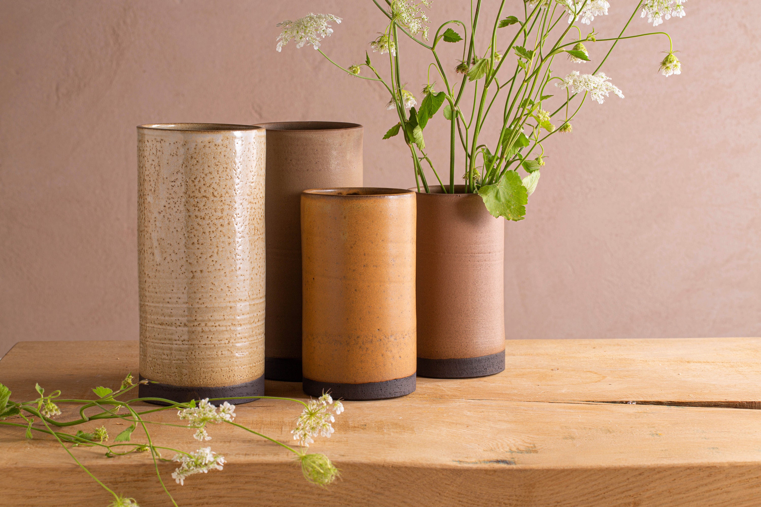 Handmade Ceramic Cylinder Shape Modern Vase Pottery - Etsy Norway