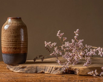 Ceramic Vase, Pottery Vase, Pot for Flowers, Stoneware Vase, Modern Bottle, Brown Vase, Pottery Gift, Bud Vase, Minimalist Pottery, Unique