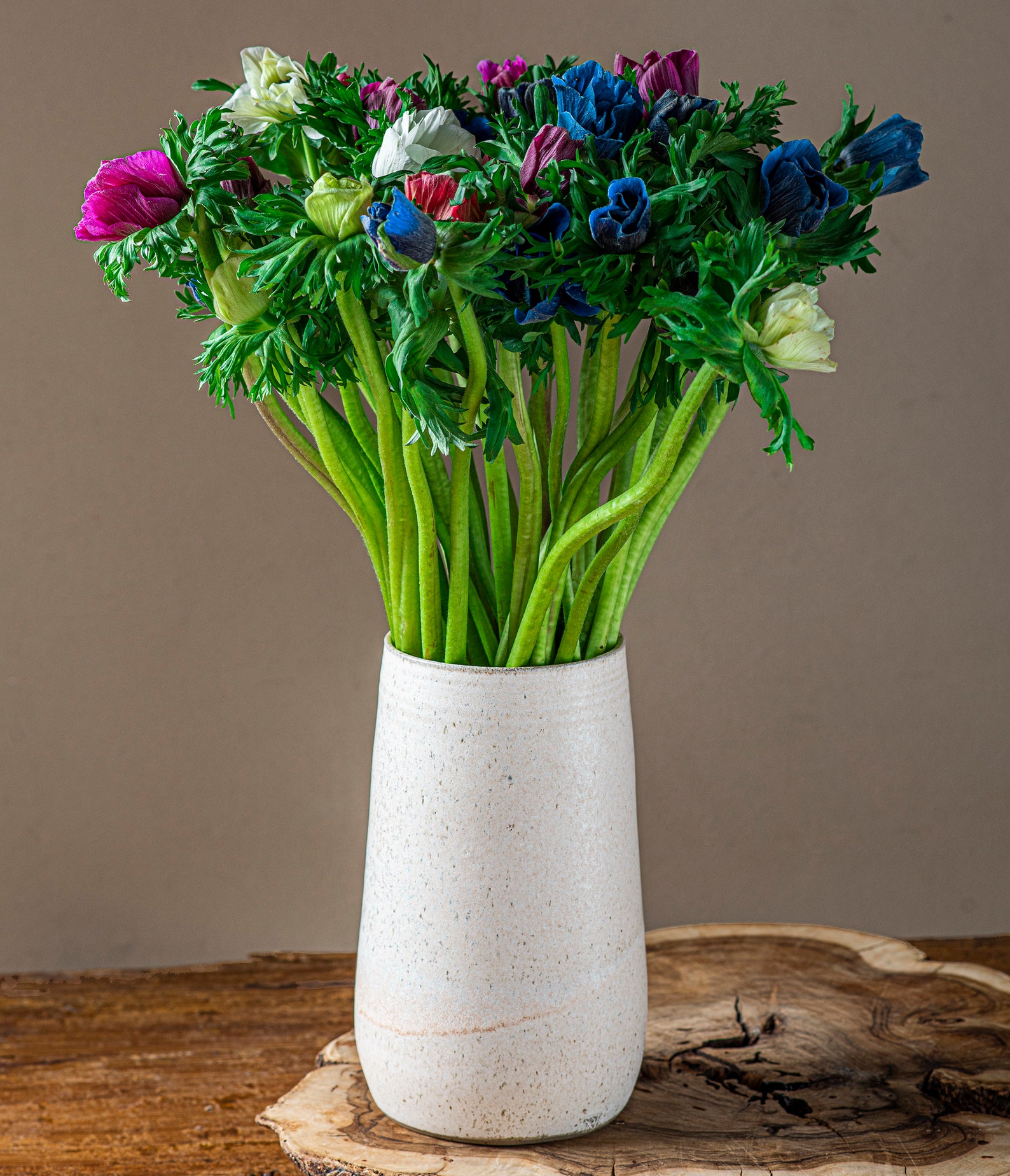 Ceramic Handmade White Flower Vase Pottery Wedding Gift Etsy