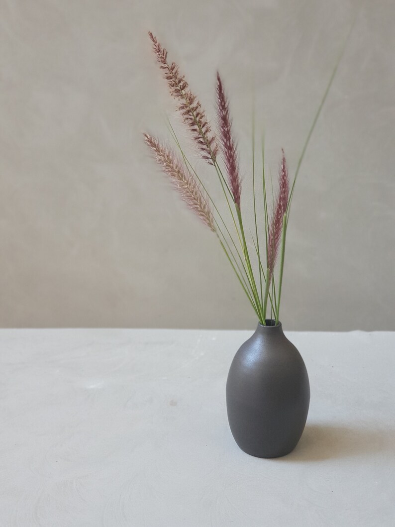 Download Matte Black Ceramic Bottle Vase Minimalist Bud Vase Narrow ... Yellowimages Mockups