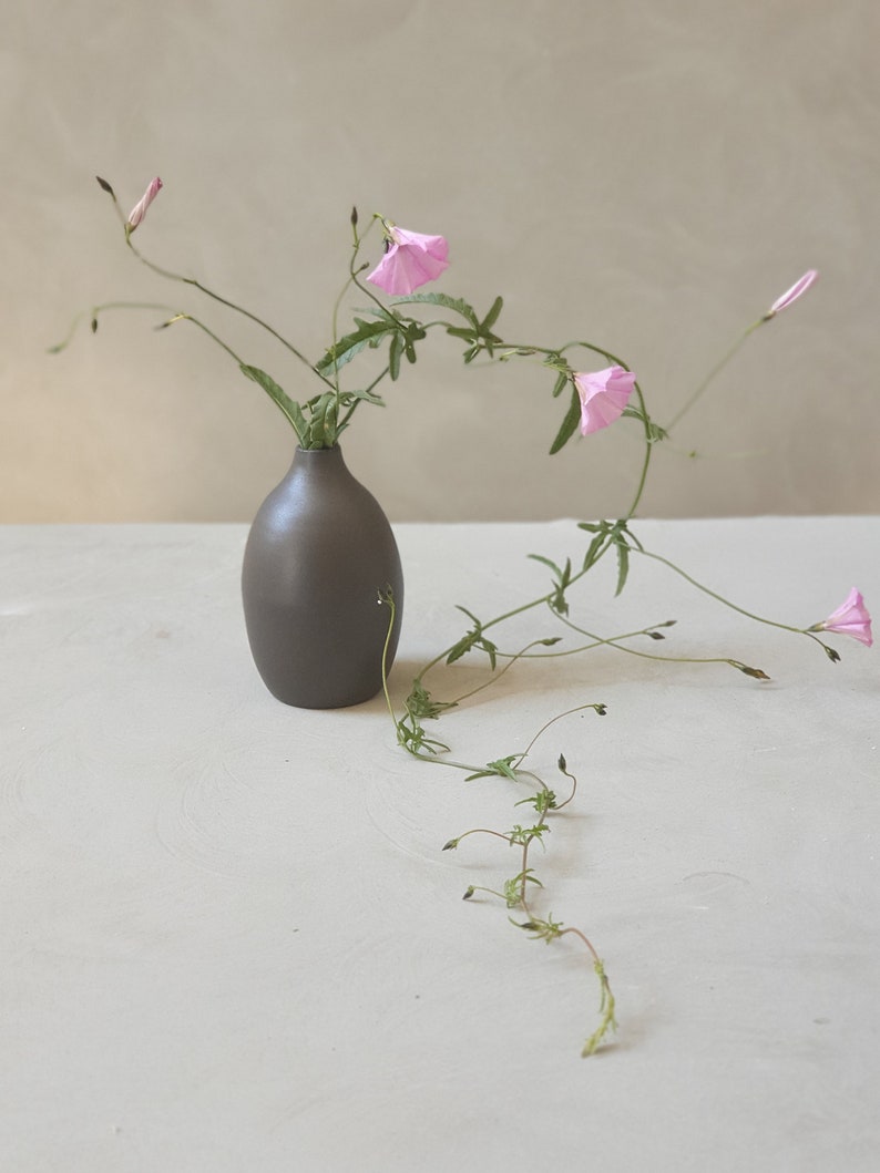 Download Matte Black Ceramic Bottle Vase Minimalist Bud Vase Narrow ... Yellowimages Mockups