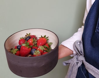 Ceramic Serving bowl, Pottery Salad Bowl, Ceramic baking dish, Cake baking dish, Stoneware Bowl, Fruits Plate /Pasta /Salad Bowl