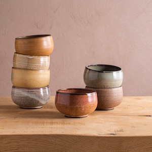 Set of TWO Colorful Handmade Ceramic Bowls, Modern Dessert Bowls, Pottery Bowls Set, Unique Wedding Gift