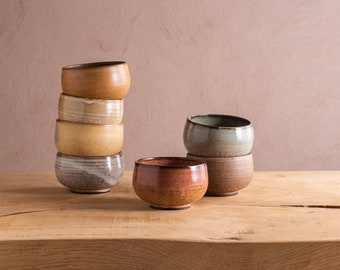Set of TWO Colorful Handmade Ceramic Bowls, Modern Dessert Bowls, Pottery Bowls Set, Unique Wedding Gift