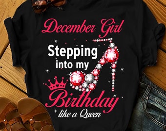 december birthday shirt woman