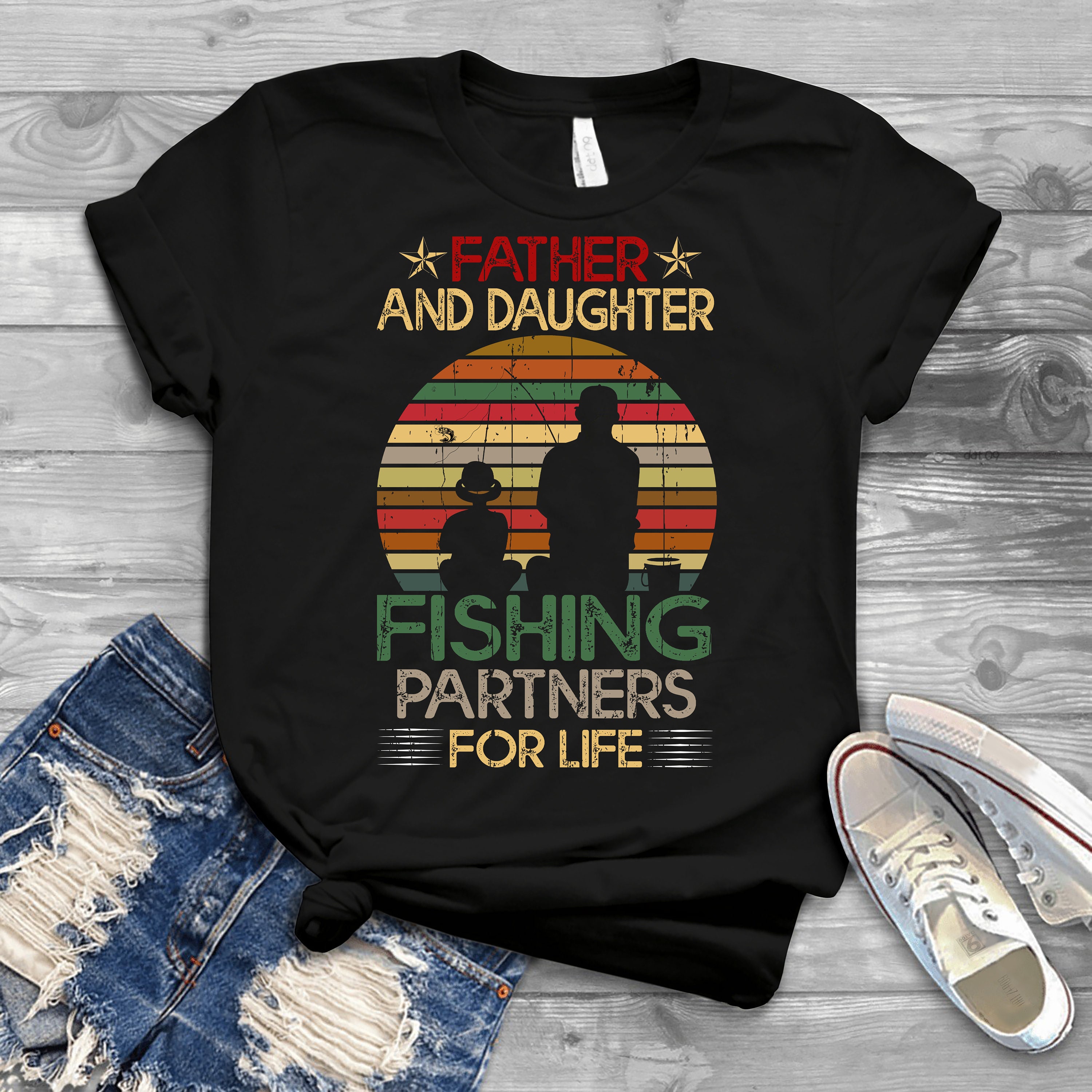 Mens Fisherman Dad and Daughter Fishing Partners Father's Day Shirts Men,  Birthday T Shirts, Summer Tops, Beach T Shirts -  Canada