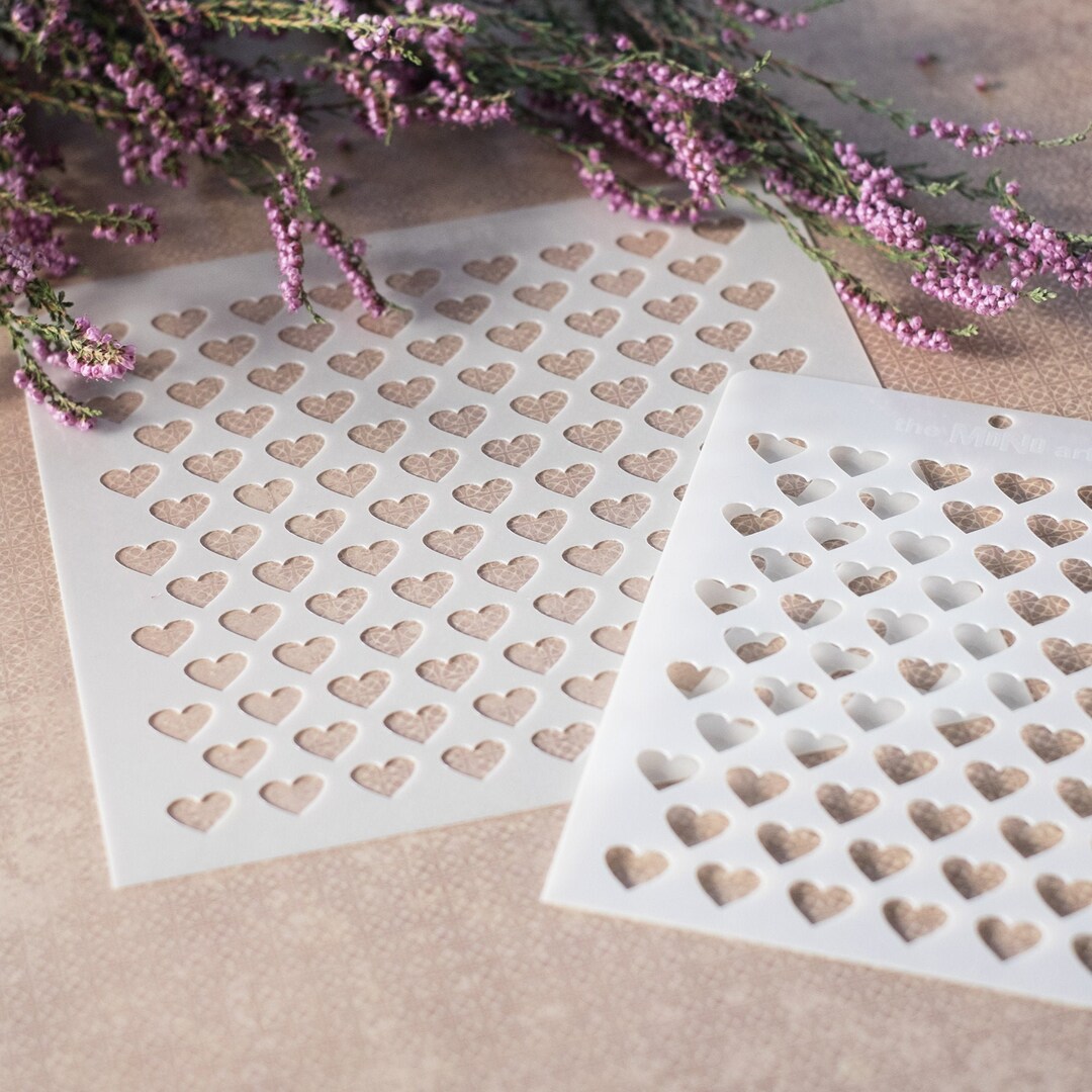 Heart Stencil, Craft Stencil, Scrapbooking Stencil, Painting Stencil