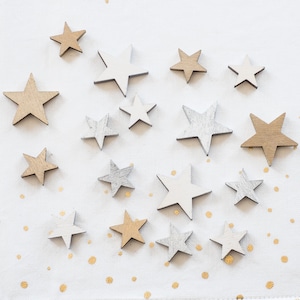 10+ wooden stars, 30mm, laser cutout, wood stars, small stars, small wooden stars, star confetti, wedding decor, winter deco, christmas deco