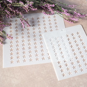 Stars stencil, Craft stencil, Scrapbooking stencil, Painting stencil, Wall stencil, DIY Decor Stencil, Cake Stencil, Stencil Pattern
