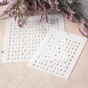 Triangles stencil, Craft stencil, Scrapbooking stencil, Painting stencil, Wall stencil, DIY Decor Stencil, Cake Stencil, Stencil Pattern