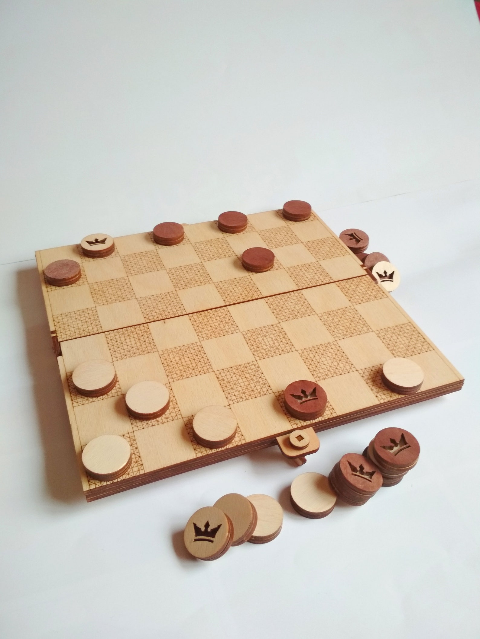 Pool checkers vector svg files laser and CNC cutting. Folding Etsy