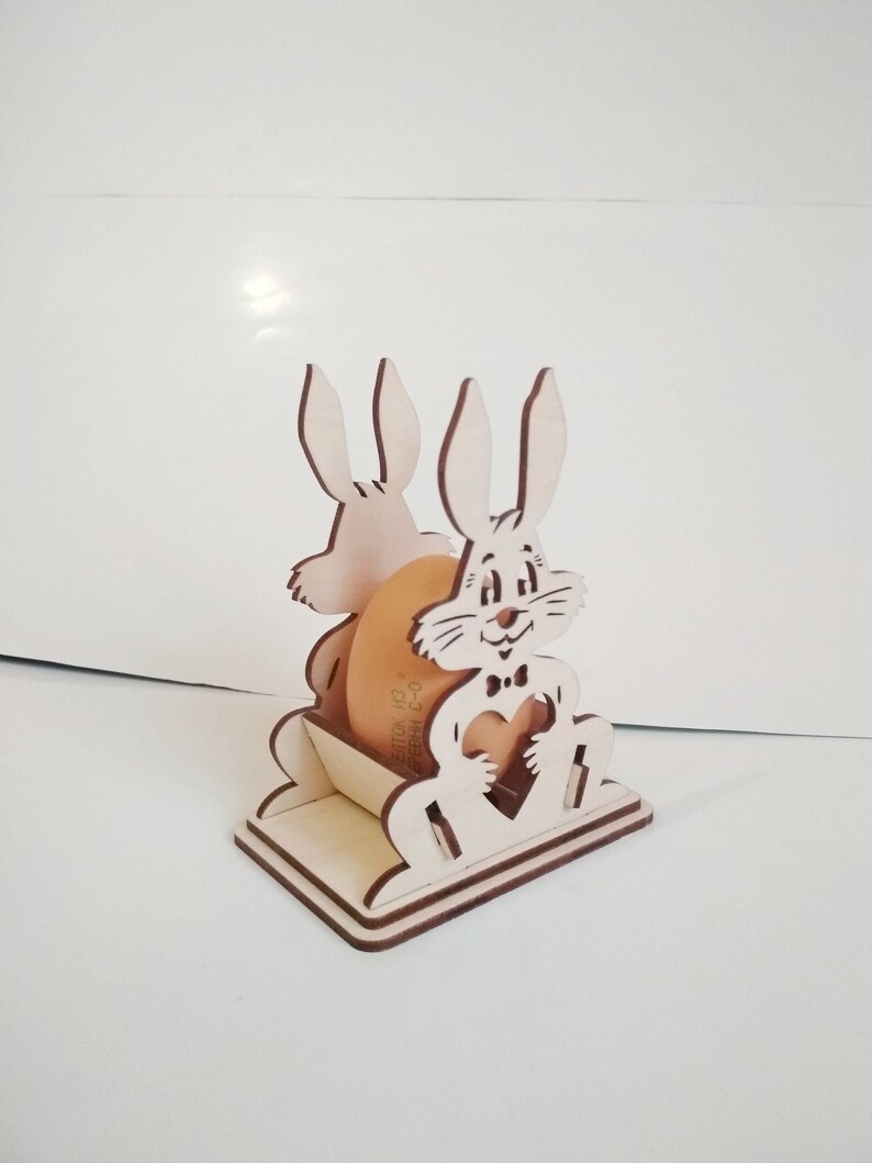 Download Bunny 3D puzzle SVG files of the Easter bunny egg holder ...