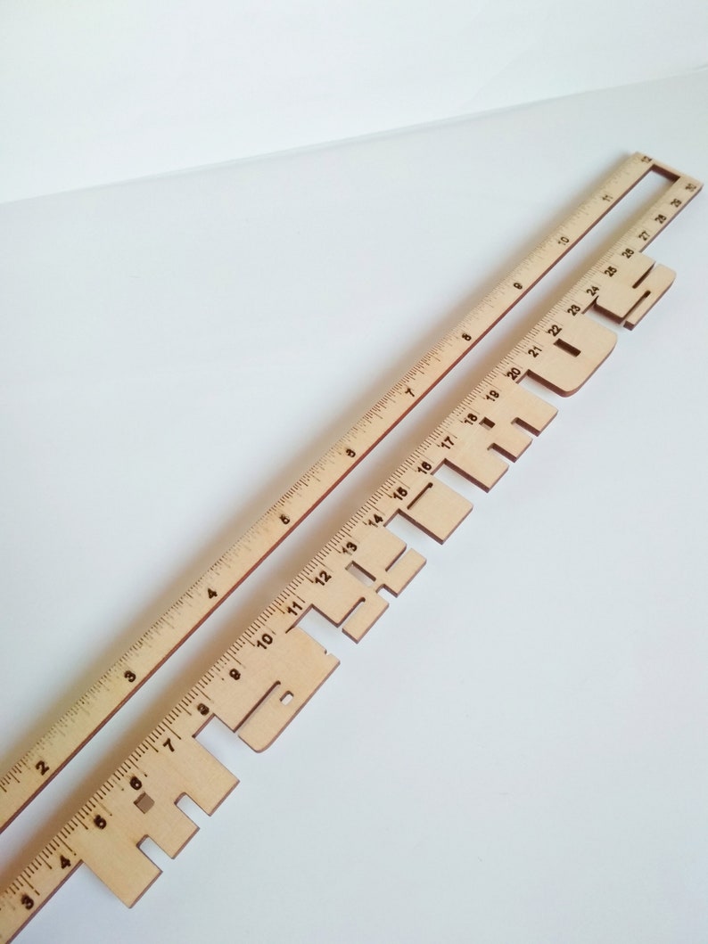 ruler in inches and mm svg dxf vector files for laser etsy