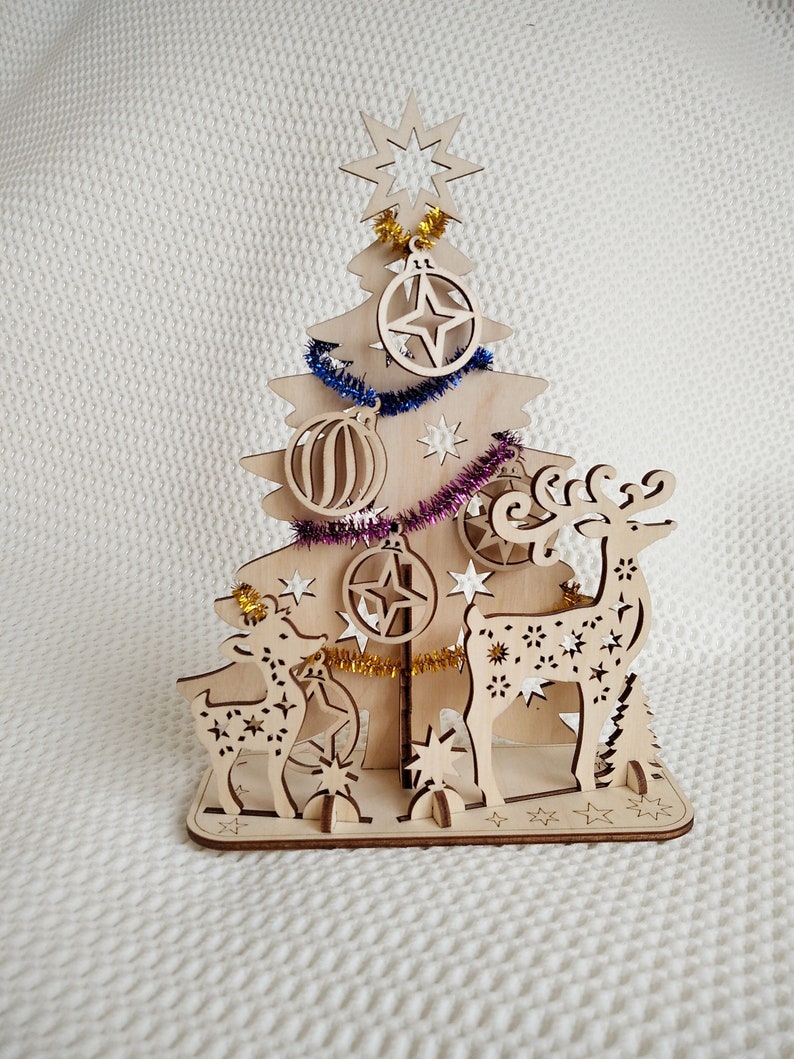 Download Christmas card 3D Puzzles svg dxf files vector template ...