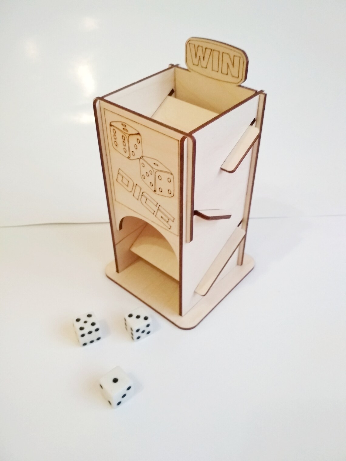 Collapsible Dice Tower digital vector file for laser cut. SVG Etsy