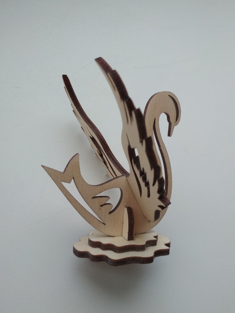 Download 3d Puzzles Toy Bird Svg Files Wooden 3d Puzzle Swan For Collection Animal Figurines Svg Files For Cricut And Laser Cutting Toys Games Puzzles