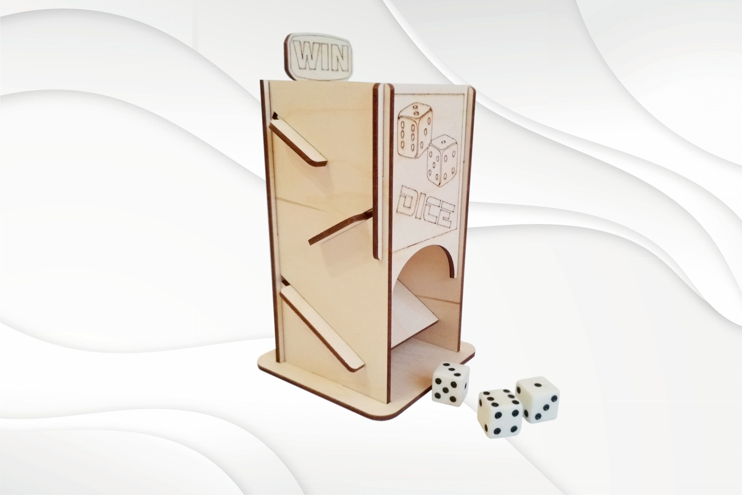 collapsible dice tower digital vector file for laser cut svg etsy canada