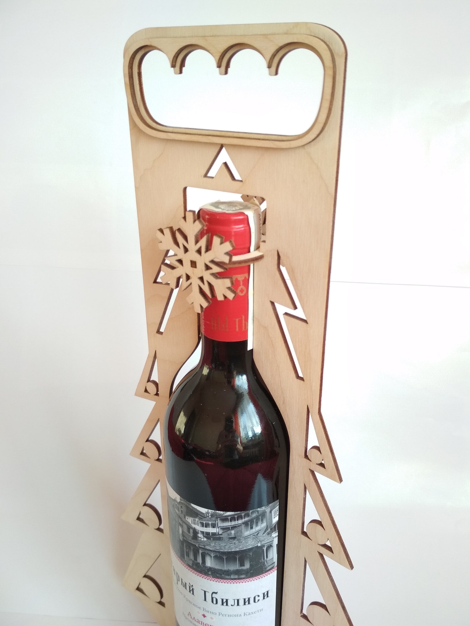 Download Wine box Christmas Tree vector svg files laser cutting ...