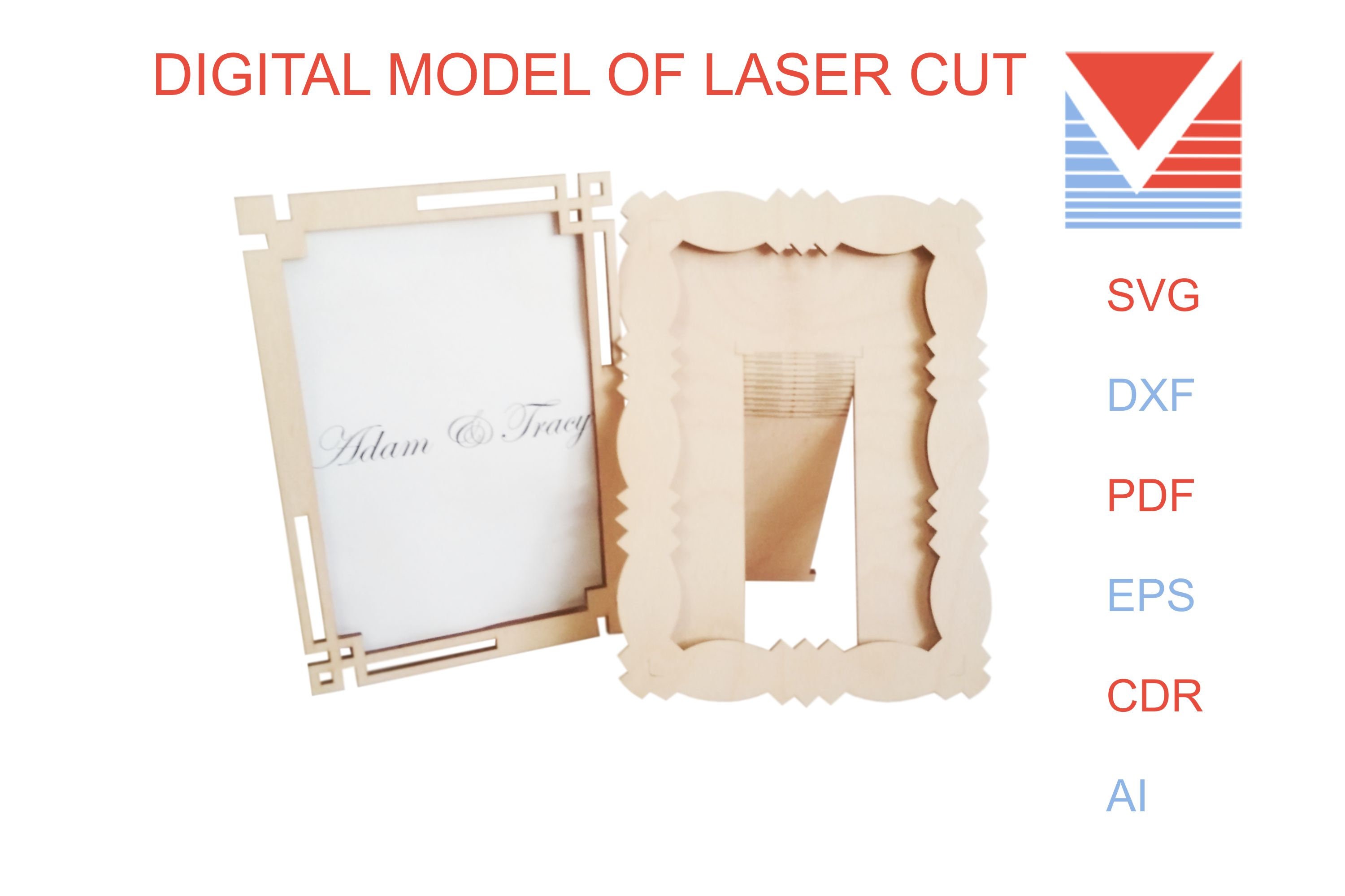 Download Photo Frame Laser Cut Svg Vector Files Laser Cutting Plans Etsy