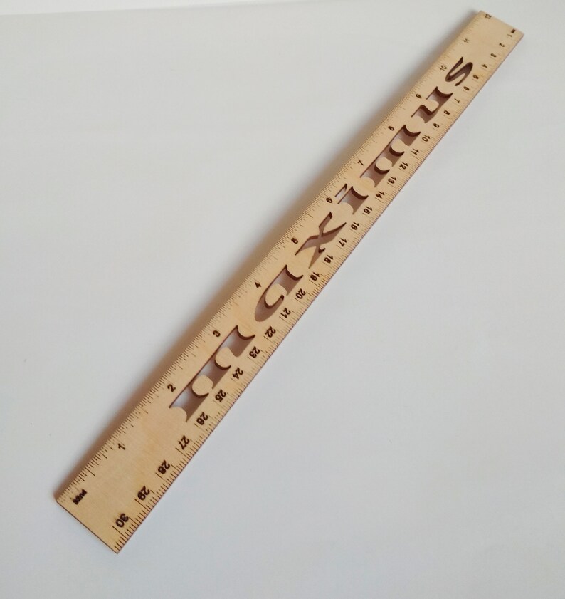 ruler in inches and mm svg dxf vector files for laser etsy