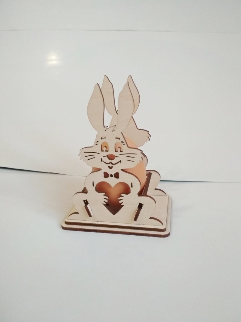 Download Bunny 3D puzzle SVG files of the Easter bunny egg holder ...