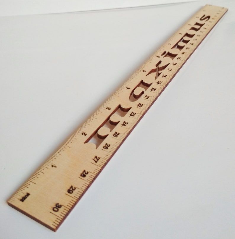 ruler in inches and mm svg dxf vector files for laser etsy