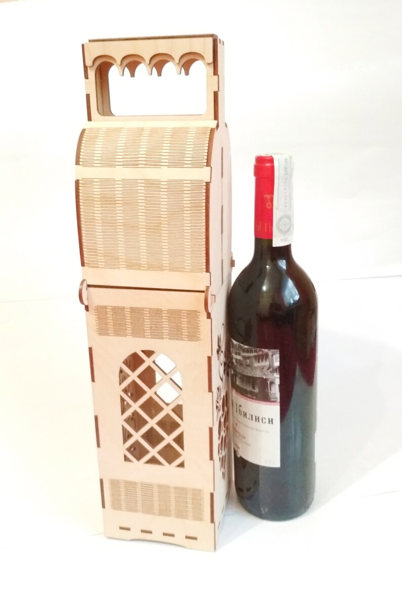 Download Wine box svg vector files laser or CNC cut DXF file Two | Etsy