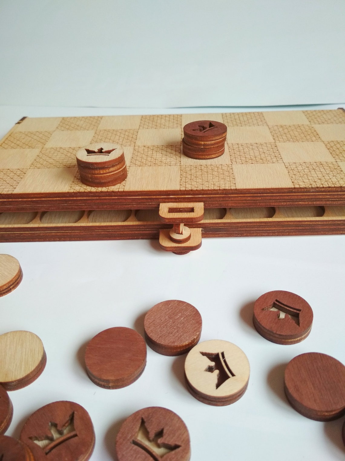 Pool checkers vector svg files laser and CNC cutting. Folding Etsy