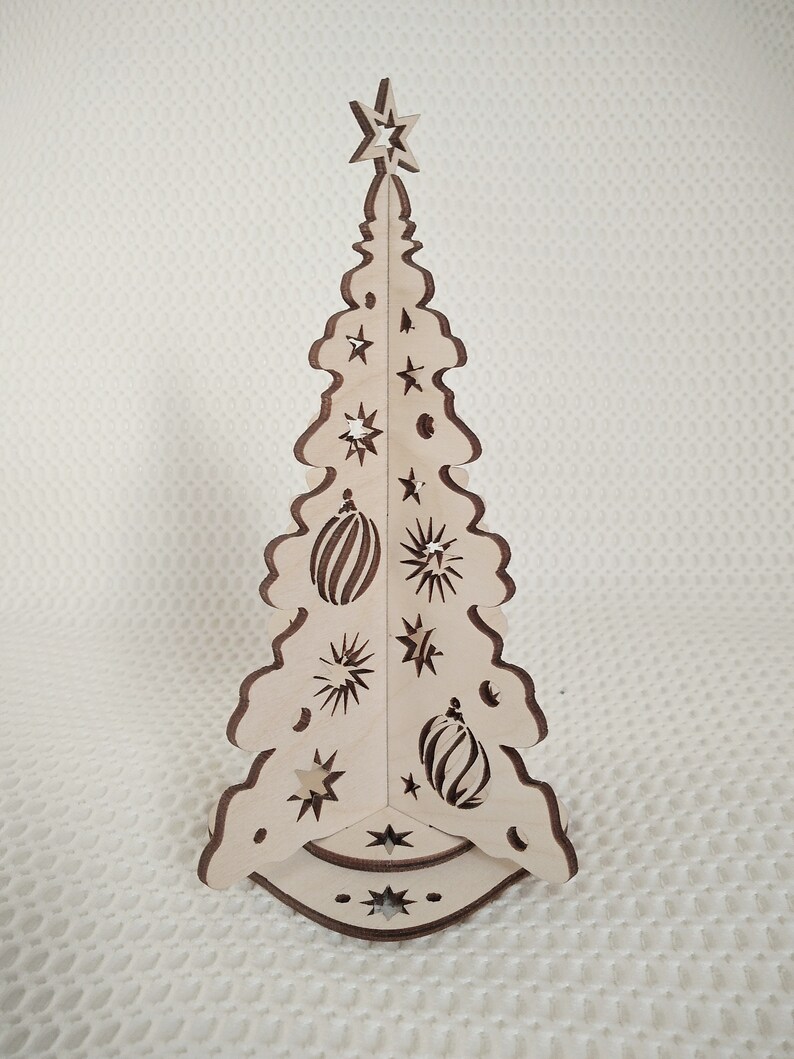 Download Christmas Tree 3D puzzles vector svg dxf files laser ...