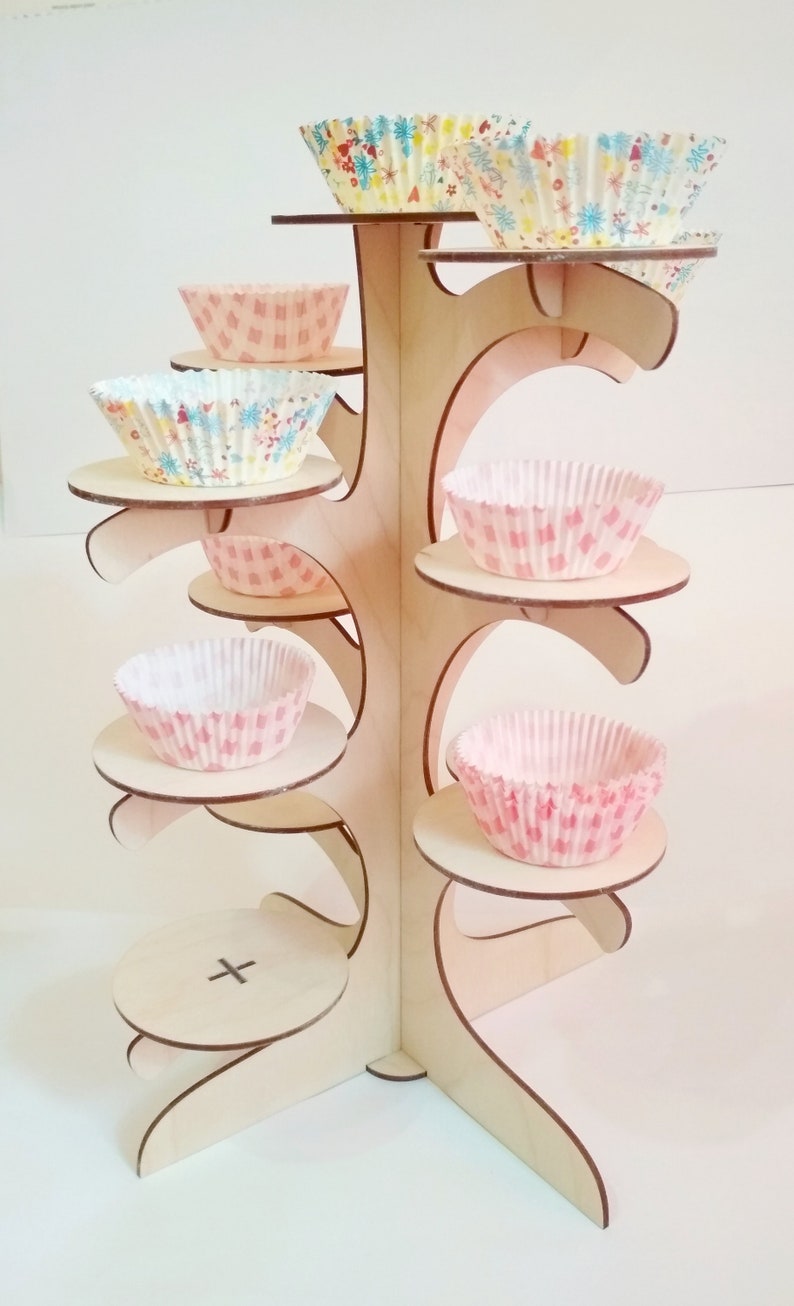 Download Collapsible Cupcake Stand vector SVG files for laser ...