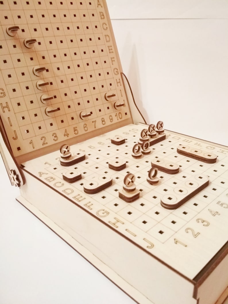 Battleship game vector svg pattern laser cut. Dxf template Etsy